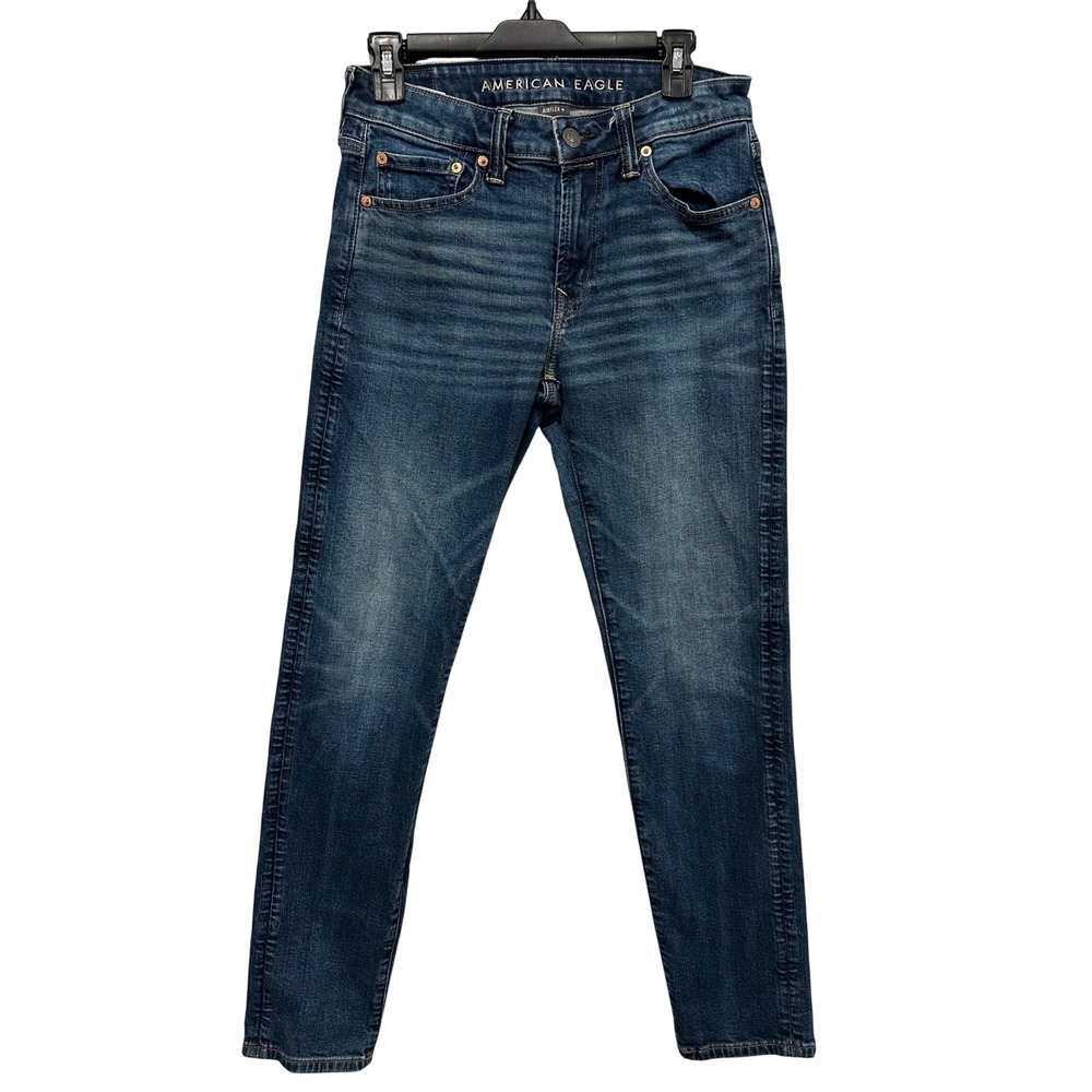 American Eagle Mens Airflex+ Slim Jeans Dark Wash 28x32 (Measures 28x30)